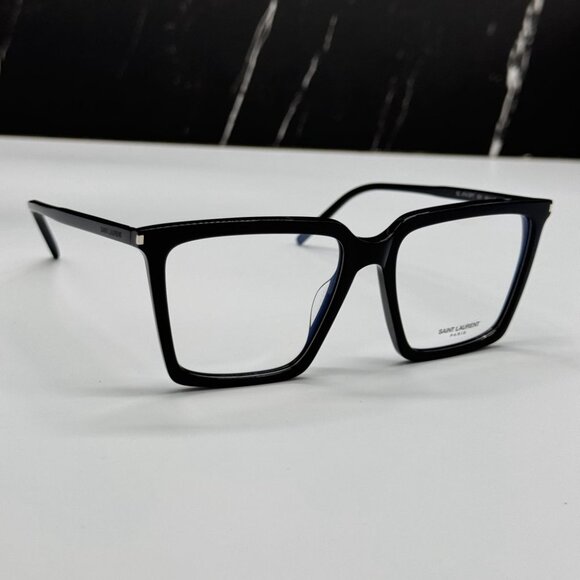 NEW SL474 OPT 001 SAINT LAURENT BLACK WOMEN SAINT LAURENT EYEGLASSES - Picture 3 of 10